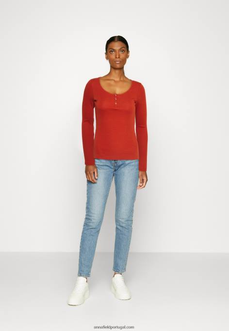 mulheres blusa manga longa marrom F4BZ0D563 Anna Field