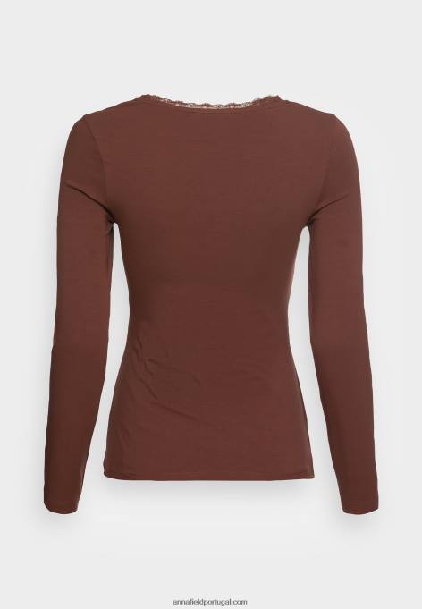 mulheres blusa manga longa marrom F4BZ0D565 Anna Field