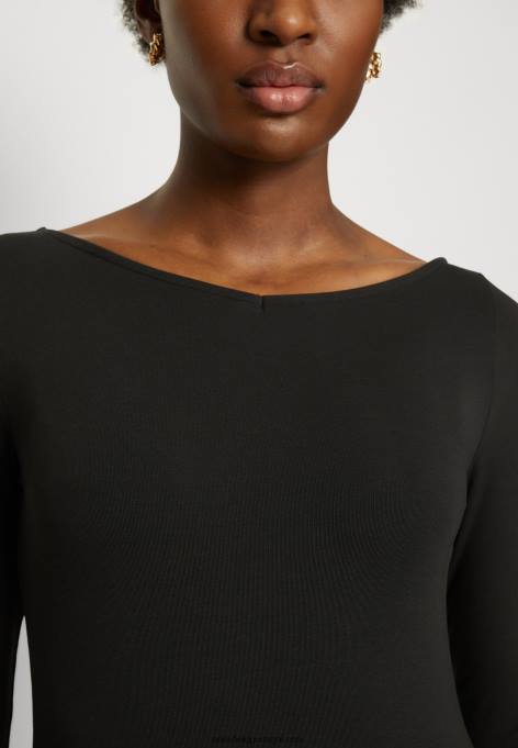 mulheres blusa manga longa preta F4BZ0D537 Anna Field