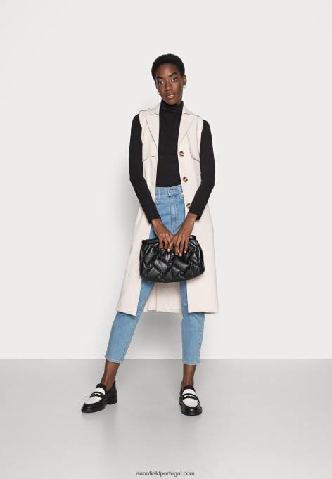 mulheres blusa manga longa preta F4BZ0D548 Anna Field