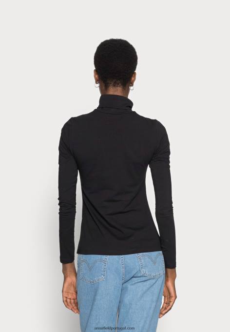mulheres blusa manga longa preta F4BZ0D548 Anna Field