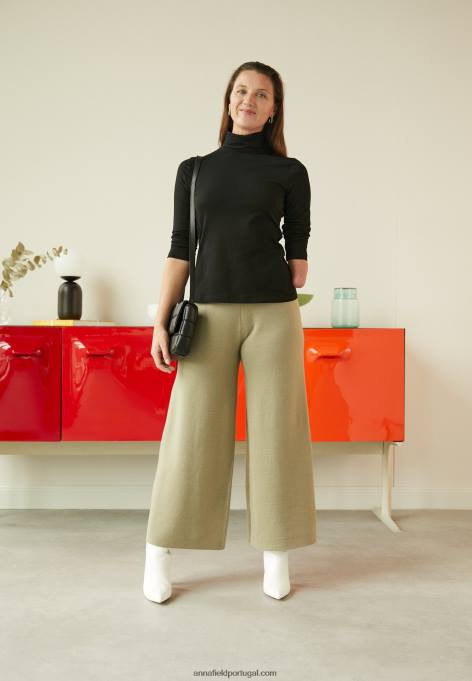 mulheres blusa manga longa preta F4BZ0D579 Anna Field