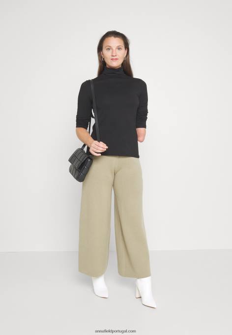 mulheres blusa manga longa preta F4BZ0D579 Anna Field