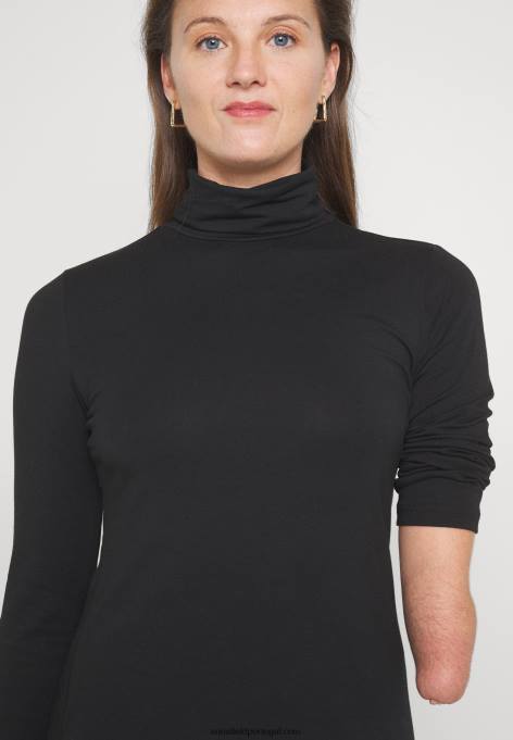 mulheres blusa manga longa preta F4BZ0D579 Anna Field