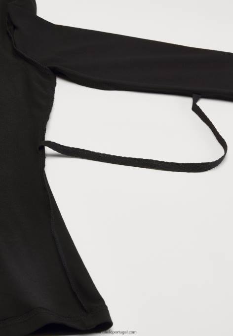 mulheres blusa manga longa preta F4BZ0D579 Anna Field