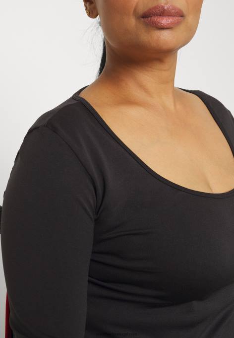 mulheres blusa manga longa preta F4BZ0D580 Anna Field