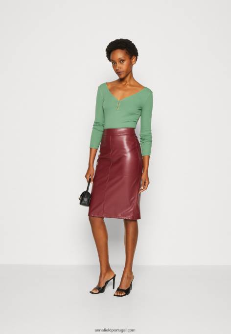 mulheres blusa manga longa verde F4BZ0D514 Anna Field