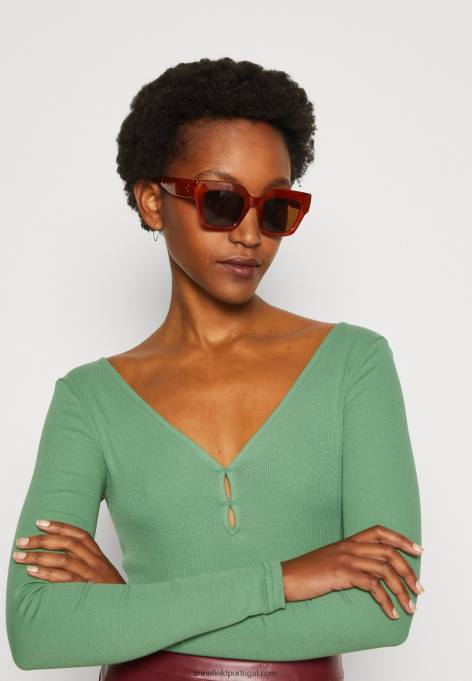 mulheres blusa manga longa verde F4BZ0D514 Anna Field