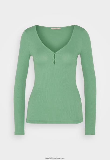 mulheres blusa manga longa verde F4BZ0D514 Anna Field