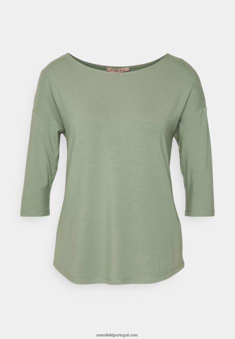 mulheres blusa manga longa verde claro F4BZ0D532 Anna Field