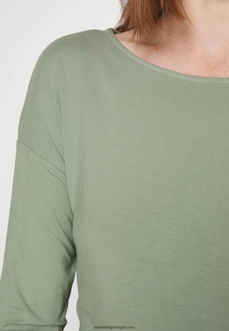 mulheres blusa manga longa verde claro F4BZ0D532 Anna Field