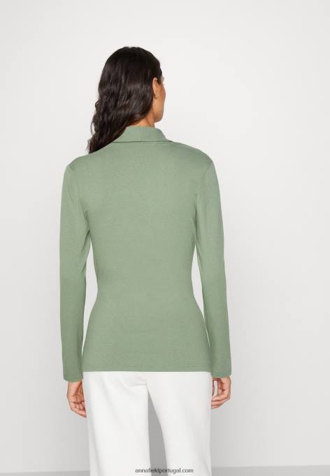 mulheres blusa manga longa verde claro F4BZ0D545 Anna Field