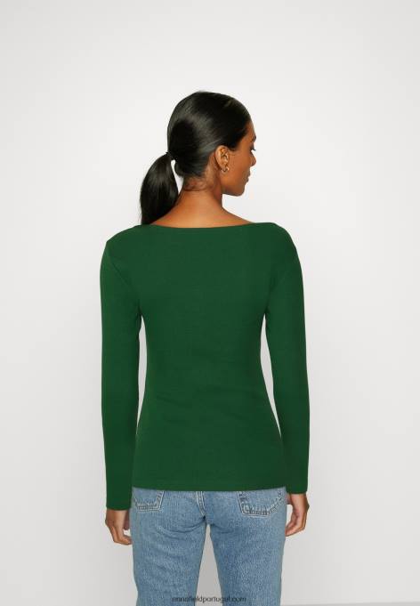 mulheres blusa manga longa verde escuro F4BZ0D538 Anna Field