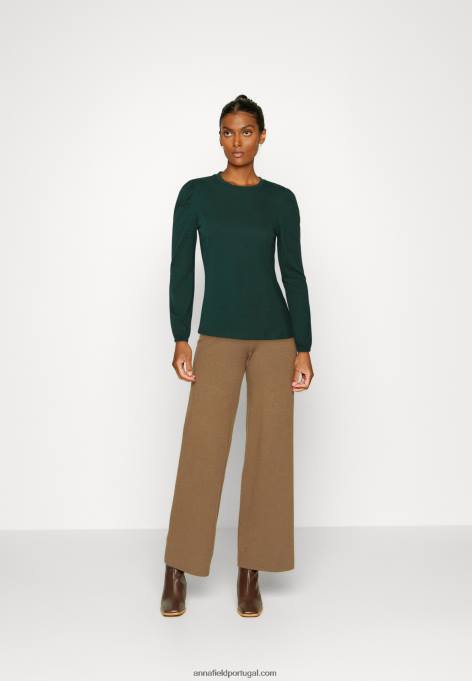 mulheres blusa manga longa verde escuro F4BZ0D559 Anna Field