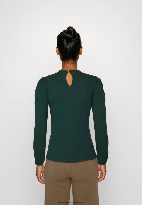 mulheres blusa manga longa verde escuro F4BZ0D559 Anna Field