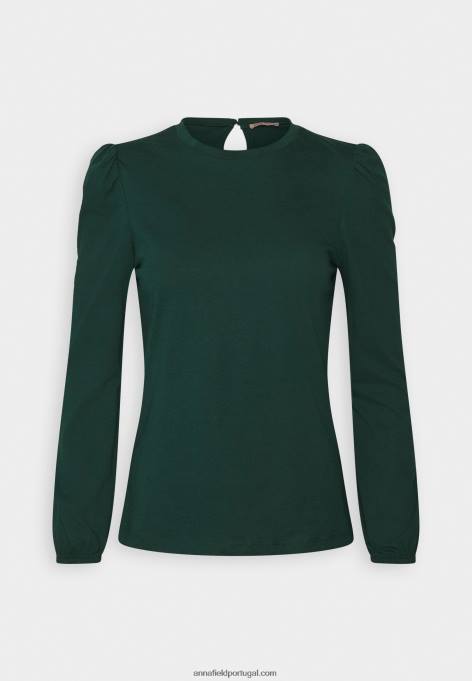mulheres blusa manga longa verde escuro F4BZ0D559 Anna Field