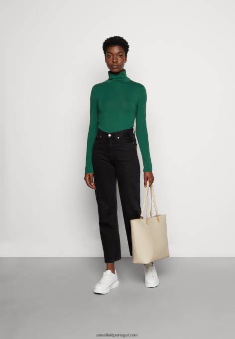 mulheres blusa manga longa verde escuro F4BZ0D583 Anna Field