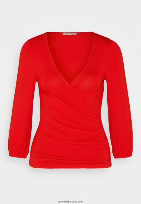 mulheres blusa manga longa vermelha F4BZ0D529 Anna Field