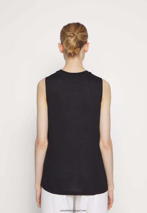 mulheres blusa preta/branca F4BZ0D504 Anna Field