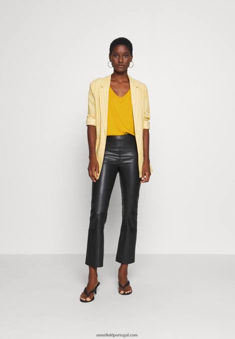 mulheres camiseta básica amarelo ouro F4BZ0D279 Anna Field