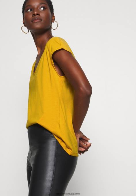 mulheres camiseta básica amarelo ouro F4BZ0D279 Anna Field
