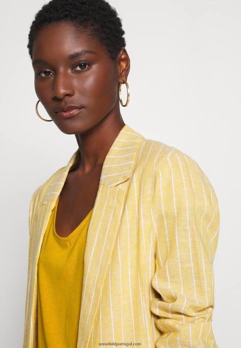 mulheres camiseta básica amarelo ouro F4BZ0D279 Anna Field