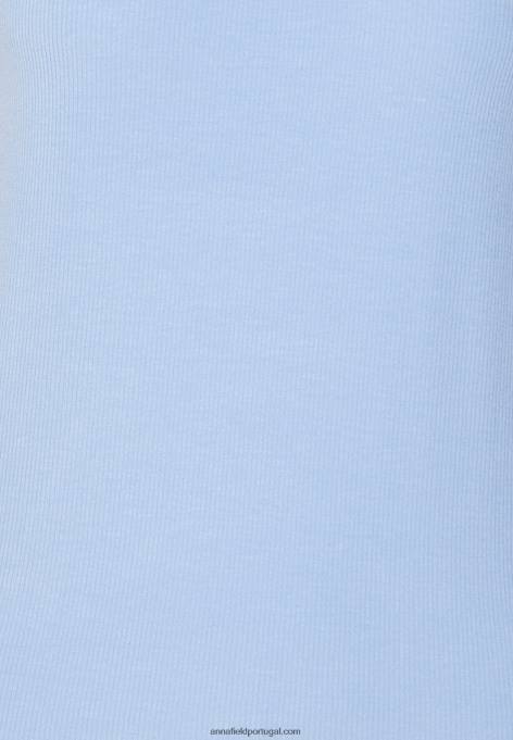 mulheres camiseta básica azul F4BZ0D289 Anna Field