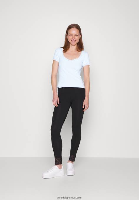 mulheres camiseta básica azul claro F4BZ0D338 Anna Field