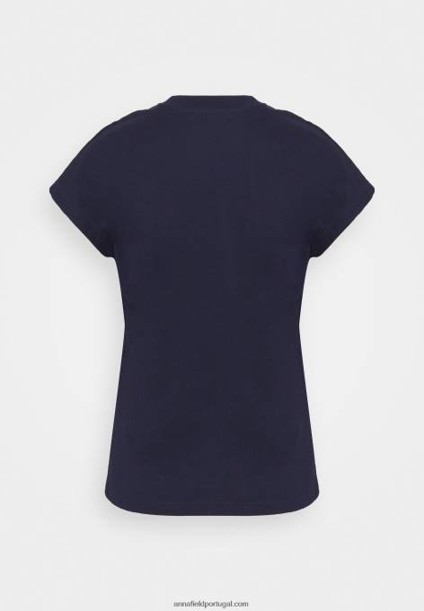 mulheres camiseta básica azul escuro F4BZ0D254 Anna Field