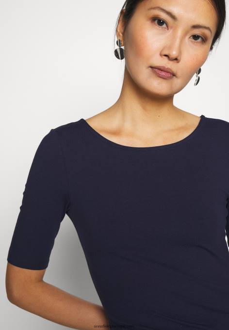 mulheres camiseta básica azul marinho F4BZ0D242 Anna Field