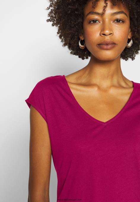 mulheres camiseta básica berry F4BZ0D290 Anna Field