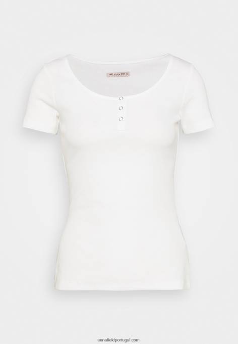 mulheres camiseta básica branca F4BZ0D238 Anna Field