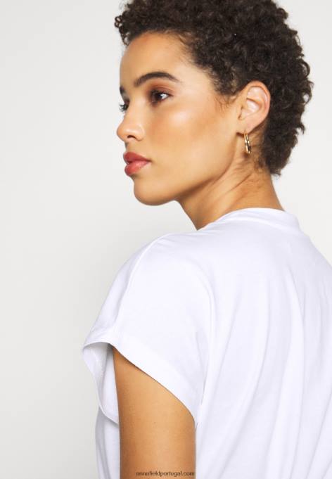 mulheres camiseta básica branca F4BZ0D246 Anna Field