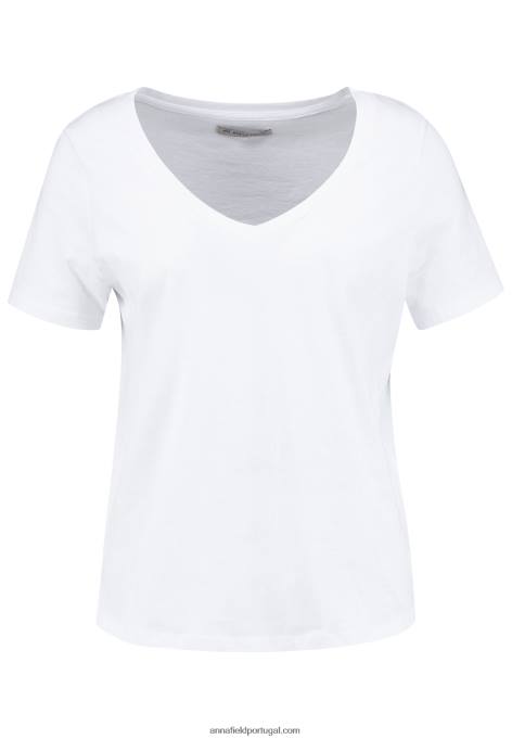 mulheres camiseta básica branca F4BZ0D247 Anna Field