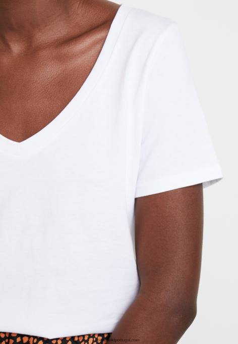 mulheres camiseta básica branca F4BZ0D247 Anna Field