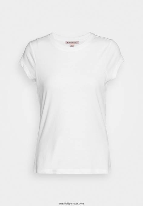 mulheres camiseta básica branca F4BZ0D304 Anna Field