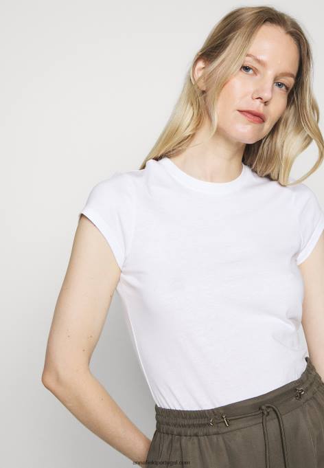 mulheres camiseta básica branca F4BZ0D304 Anna Field