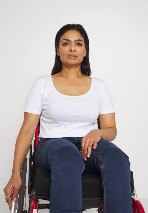 mulheres camiseta básica branca F4BZ0D350 Anna Field