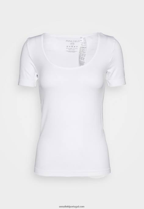 mulheres camiseta básica branca F4BZ0D350 Anna Field