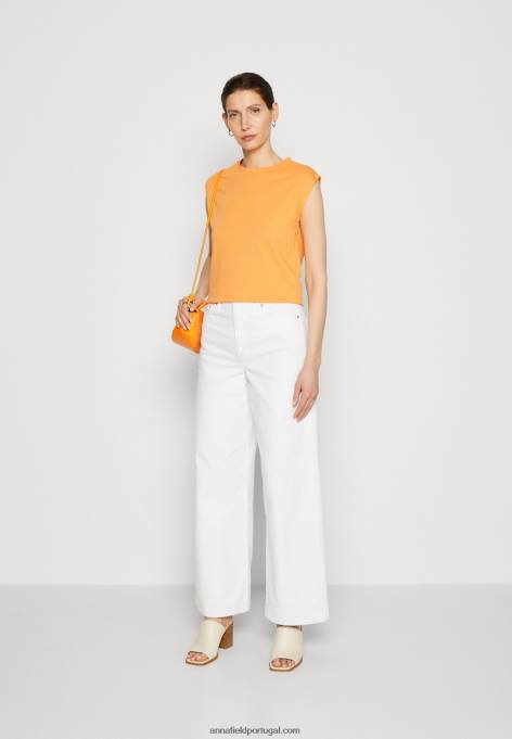 mulheres camiseta básica laranja F4BZ0D365 Anna Field