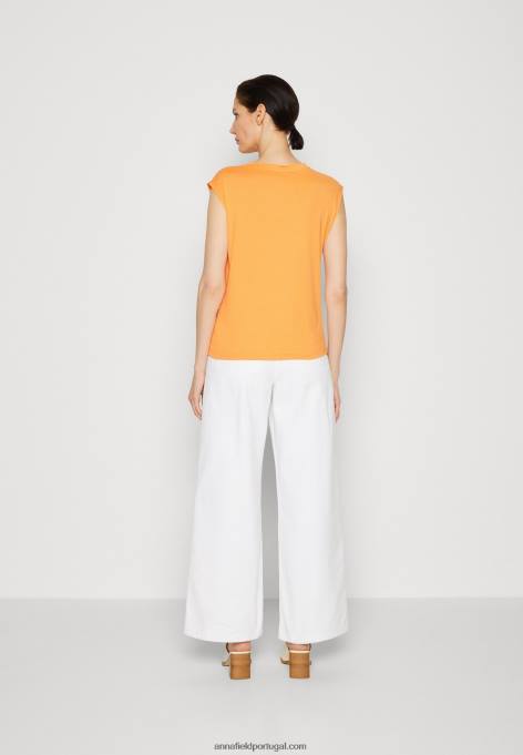 mulheres camiseta básica laranja F4BZ0D365 Anna Field