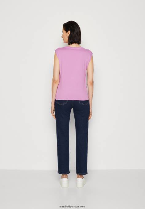 mulheres camiseta básica lilás F4BZ0D363 Anna Field