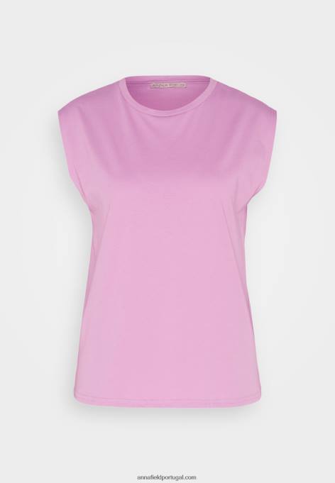 mulheres camiseta básica lilás F4BZ0D363 Anna Field