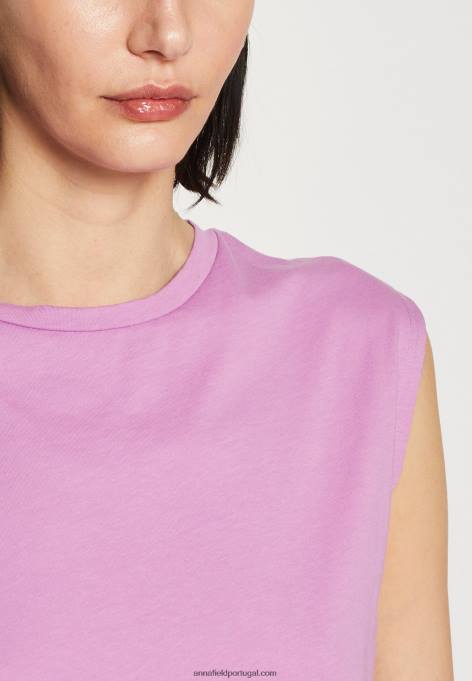 mulheres camiseta básica lilás F4BZ0D363 Anna Field