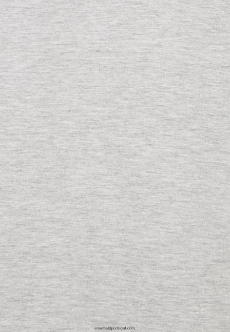 mulheres camiseta básica malhada cinza claro F4BZ0D257 Anna Field