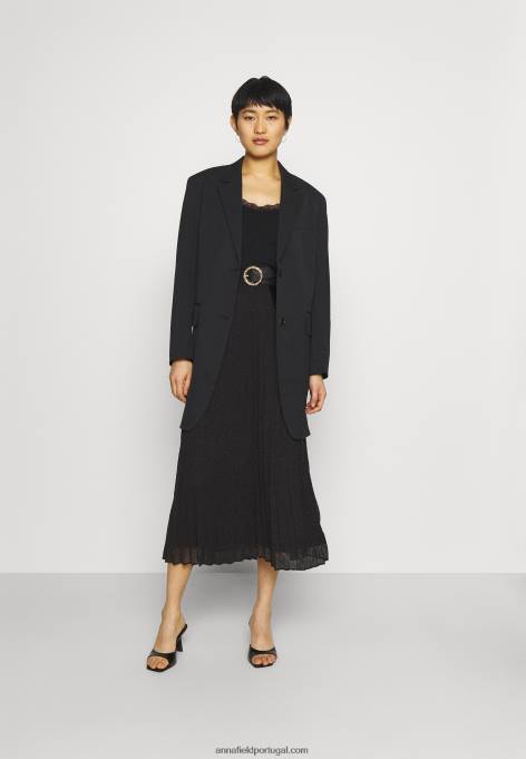 mulheres camiseta básica preta F4BZ0D288 Anna Field