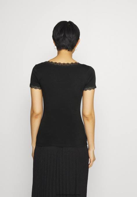 mulheres camiseta básica preta F4BZ0D288 Anna Field