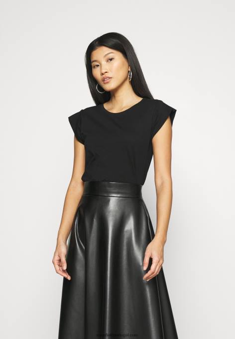 mulheres camiseta básica preta F4BZ0D314 Anna Field