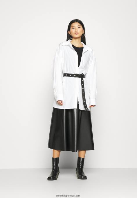 mulheres camiseta básica preta F4BZ0D314 Anna Field