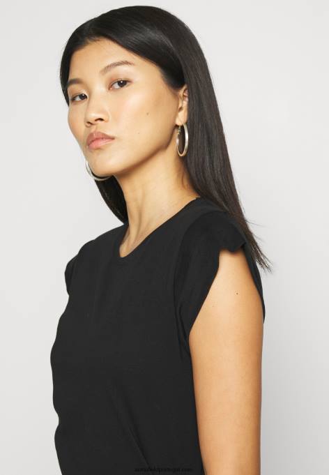 mulheres camiseta básica preta F4BZ0D314 Anna Field